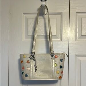 Brighton - Off-White Purse with multicolor hearts